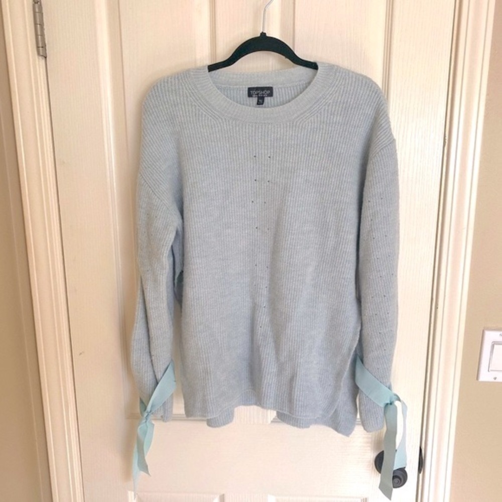Topshop Tie Cuff Sweater - Picture 4 of 8